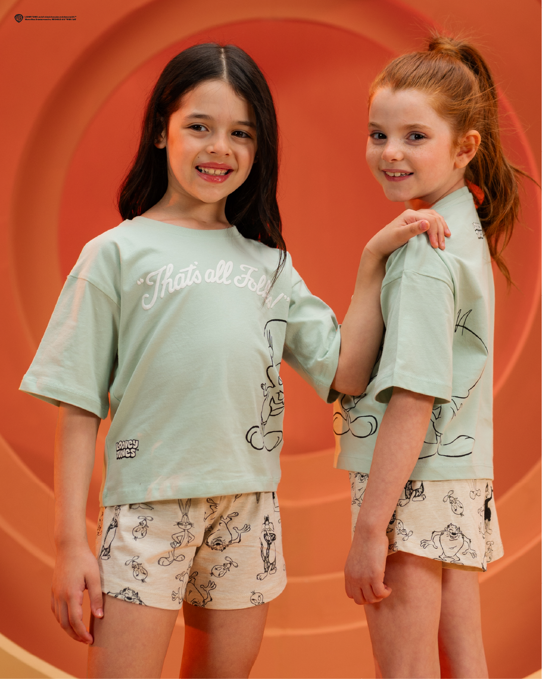 Looney Tunes That's All Folks Girls Pajama