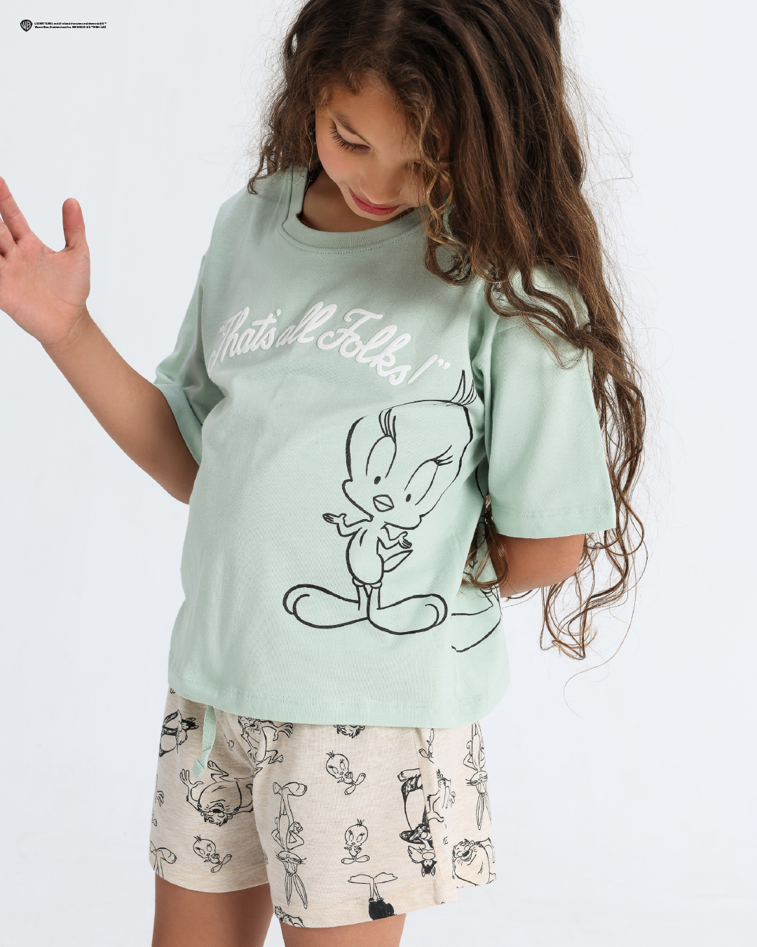Looney Tunes That's All Folks Girls Pajama
