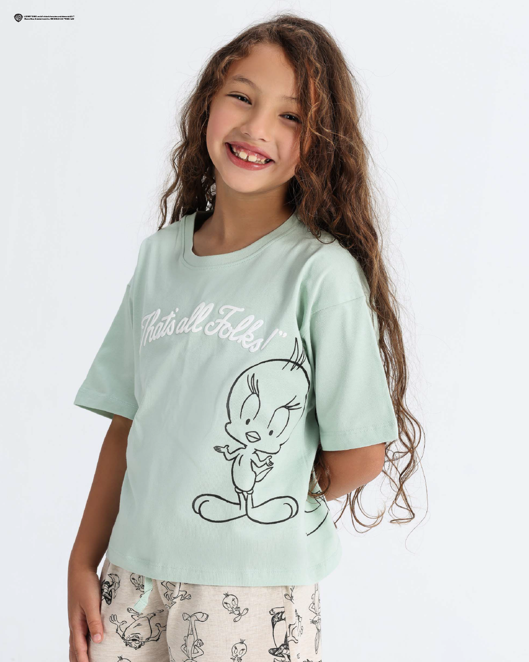 Looney Tunes That's All Folks Girls Pajama