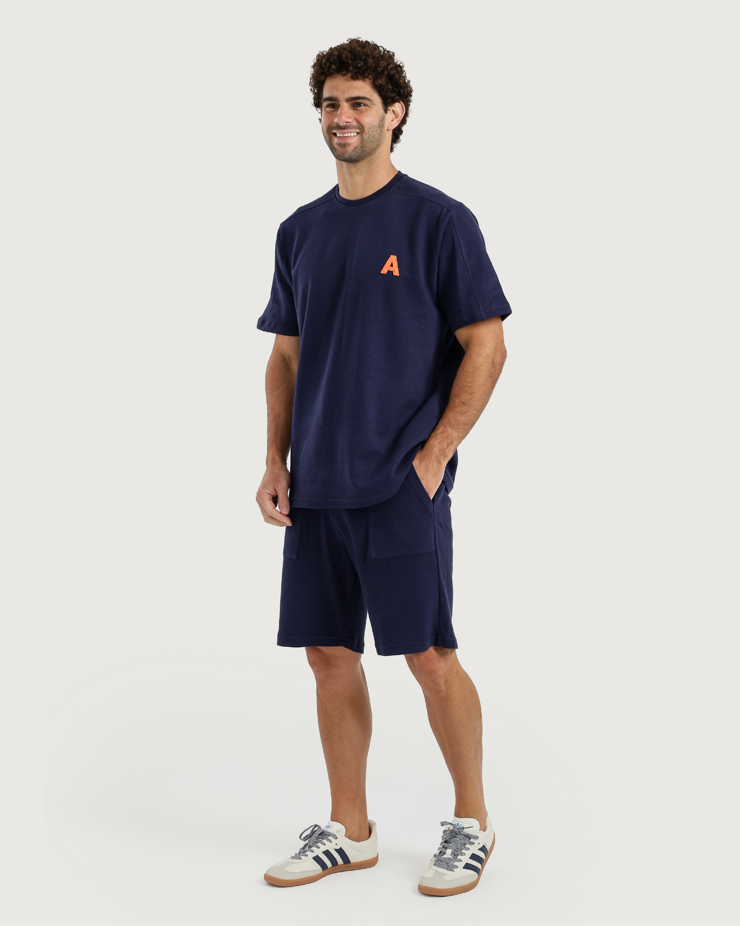 Men's Waffle Pajamas in Dark Colors