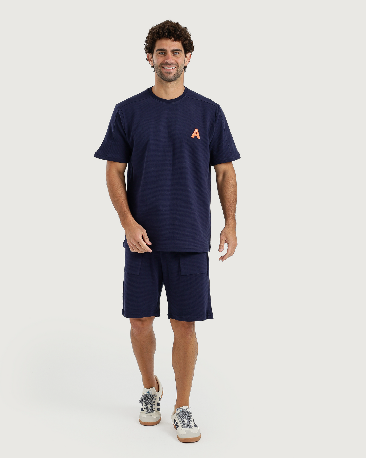 Men's Waffle Pajamas in Dark Colors