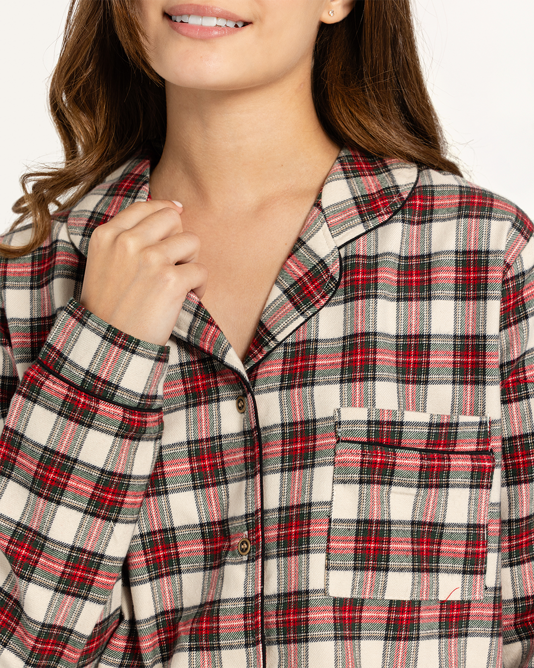 بيجاما كلاسيك بزراير حريمي