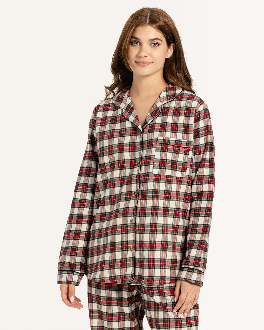 بيجاما كلاسيك بزراير حريمي