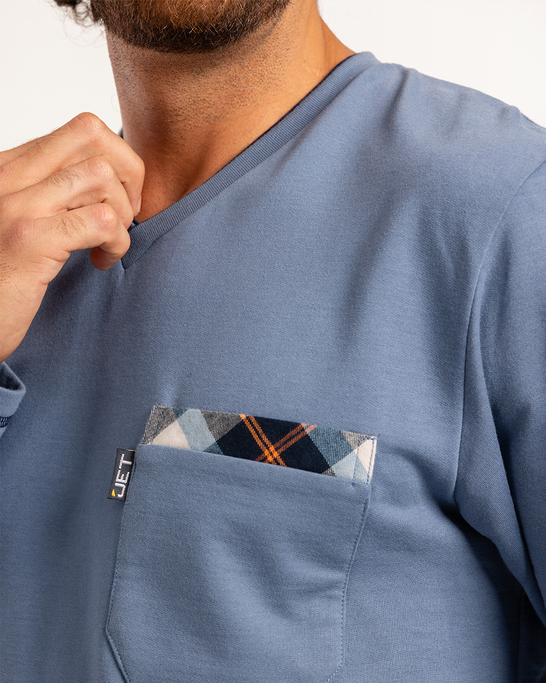 V بيجاما رجالى ميلتون توب سادة بنطلون  كاروه