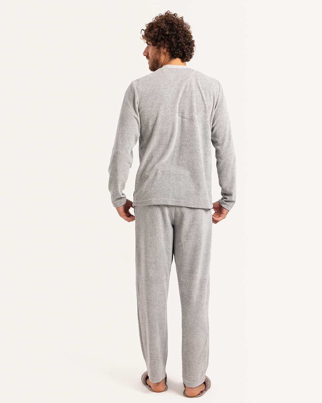 بيجاما رجالى قطيفة سادة