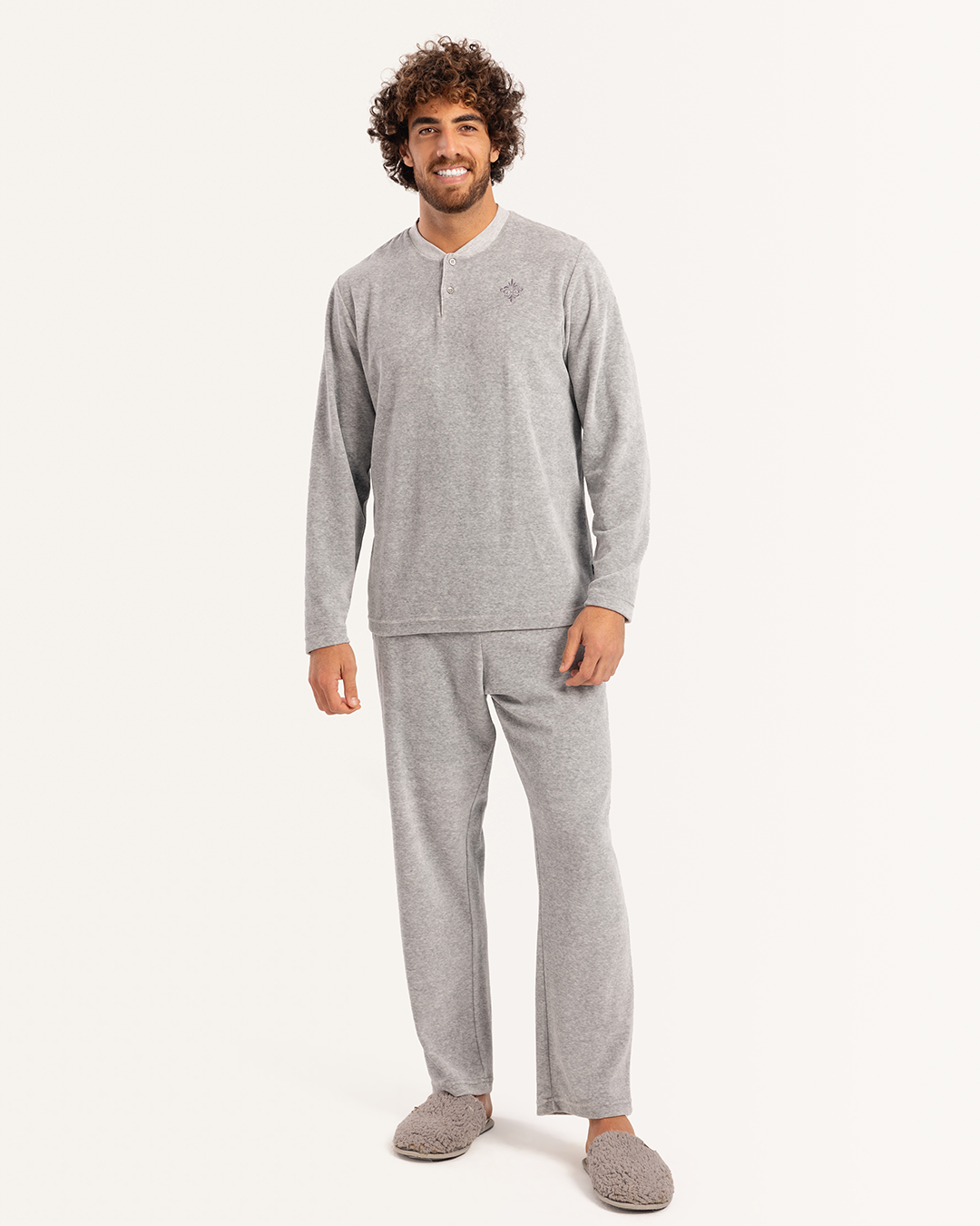 بيجاما رجالى قطيفة سادة