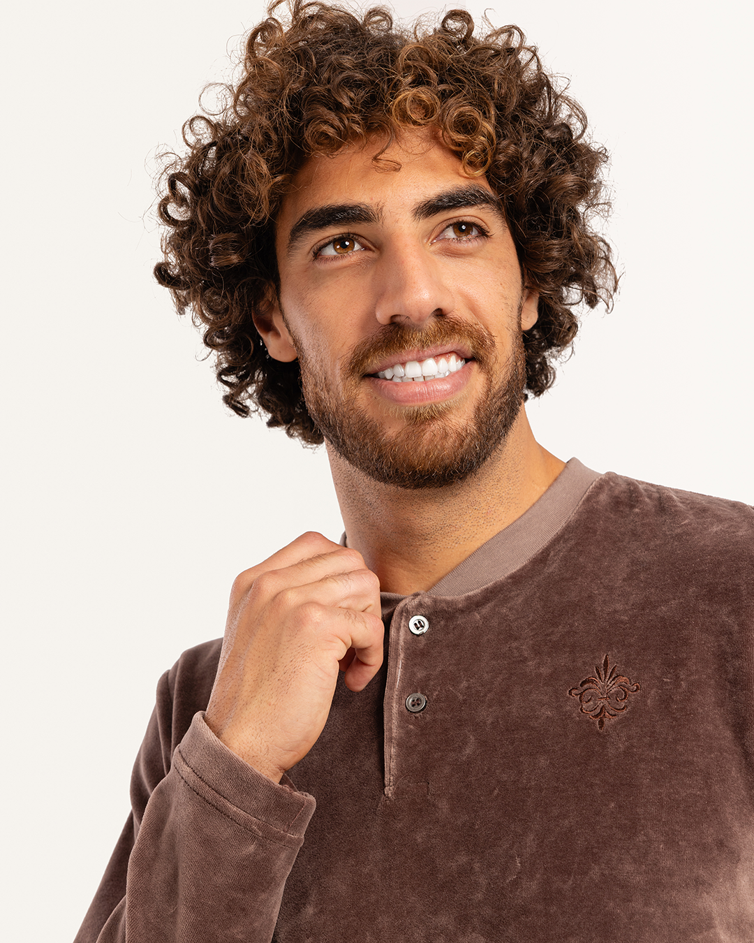 بيجاما رجالى قطيفة سادة