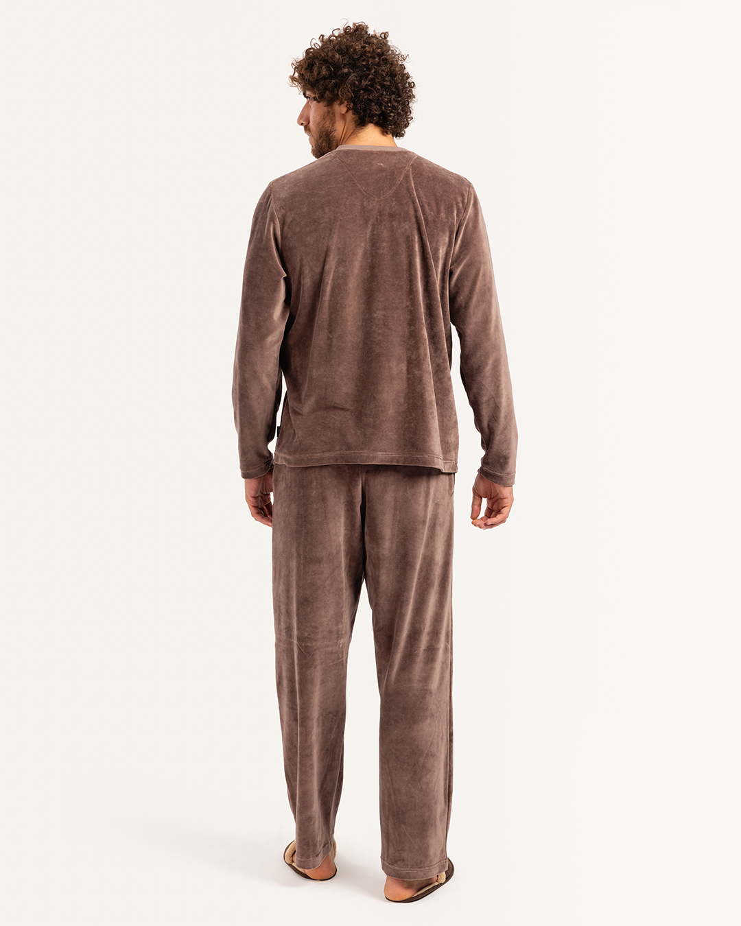 بيجاما رجالى قطيفة سادة