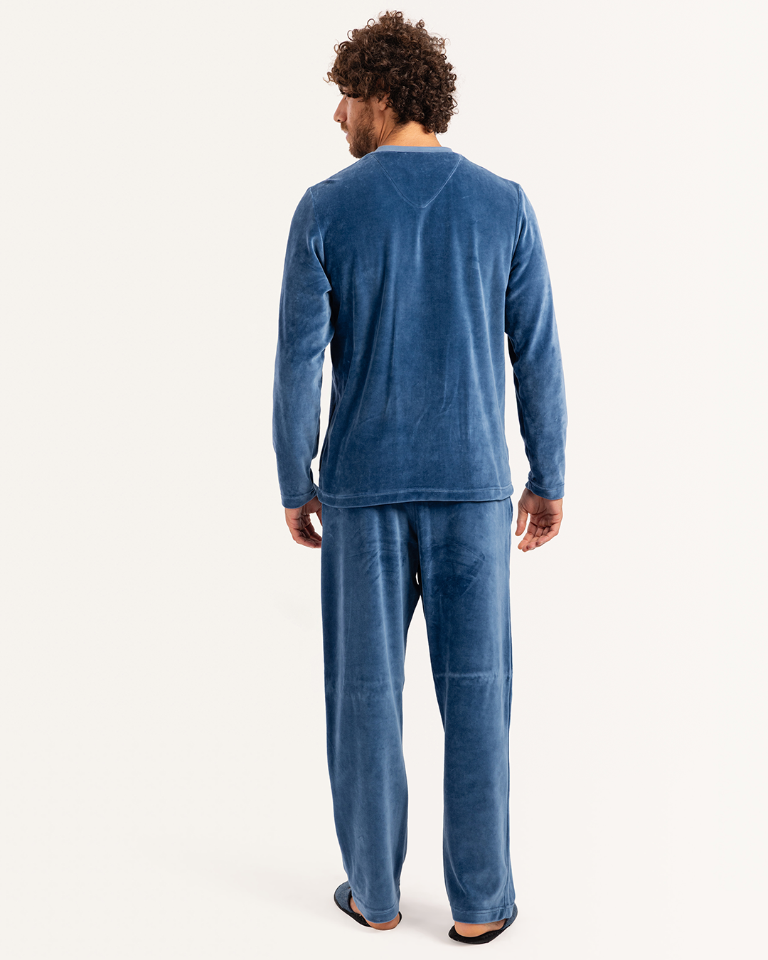 بيجاما رجالى قطيفة سادة