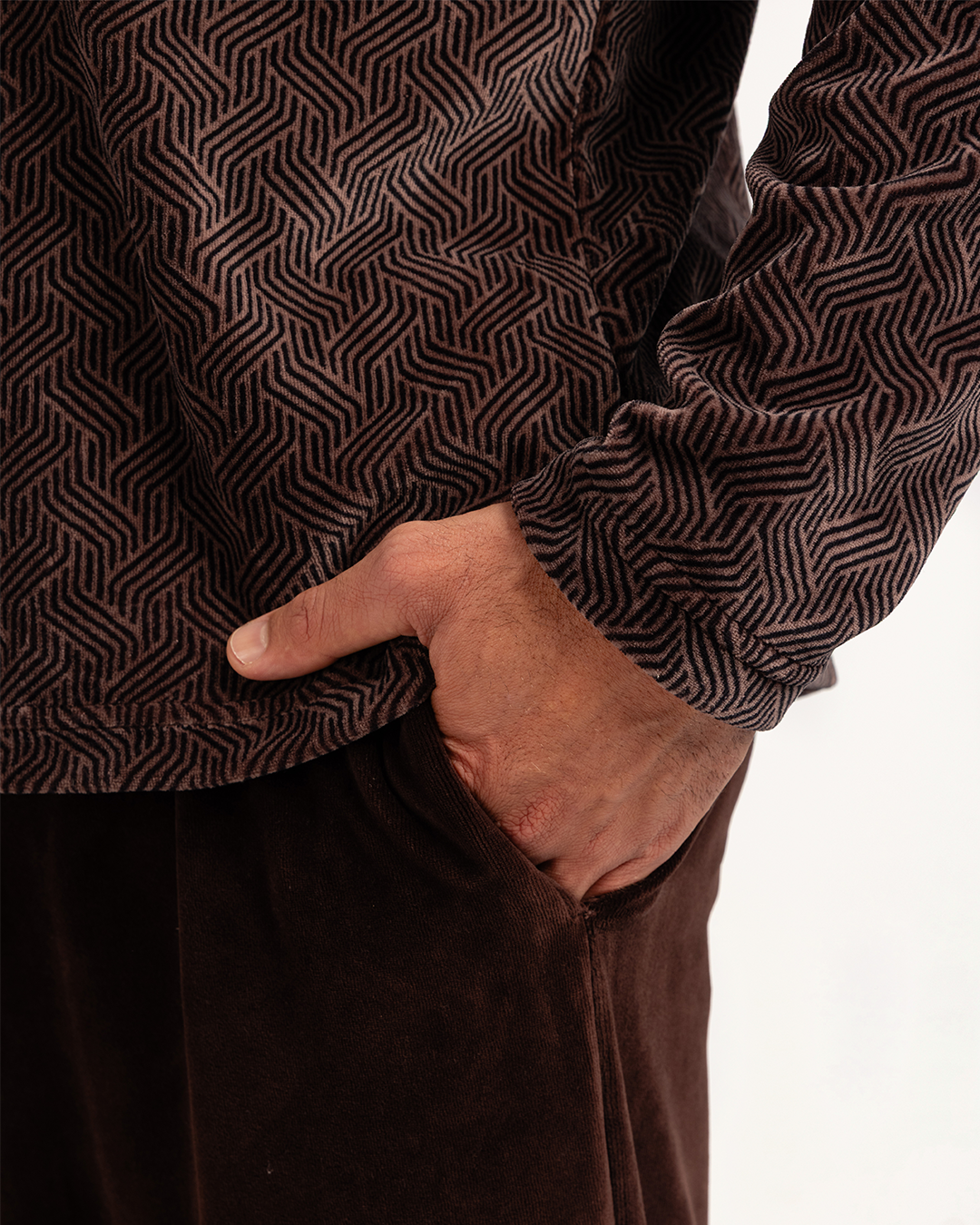 بيجاما رجالى قطيفة بنطلون ساده