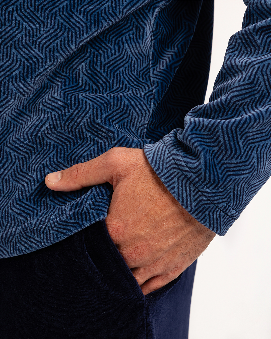 بيجاما رجالى قطيفة بنطلون ساده