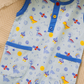 Baby romper with space dinosaurs