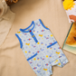 Baby romper with space dinosaurs