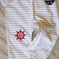 Baby romper with a nautical theme