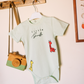 Children's romper with a cute giraffe print