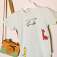 Children's romper with a cute giraffe print