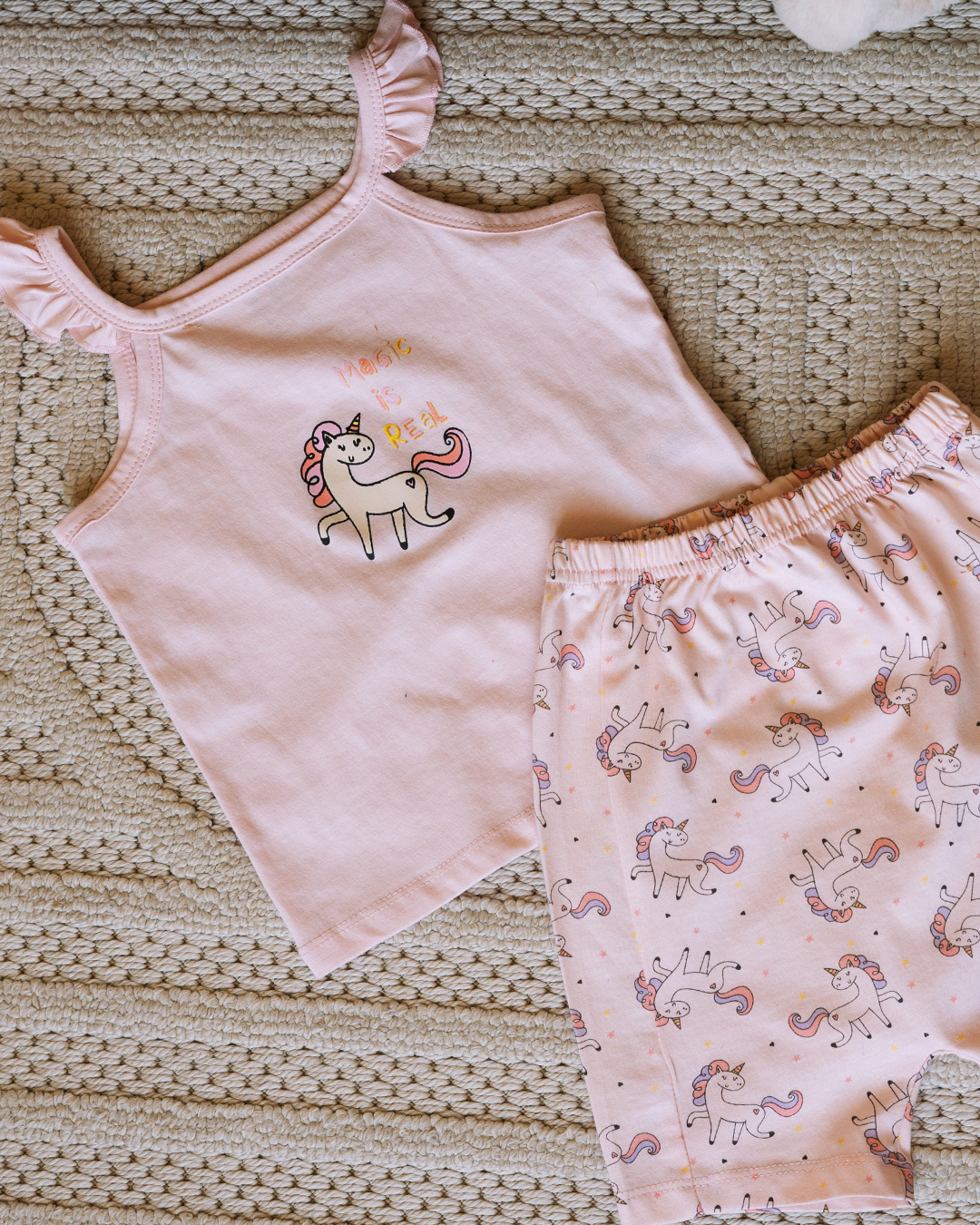 طقم بيبي بناتي يونيكورن