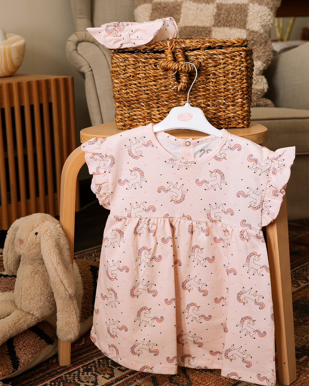 فستان بيبي بناتي يونيكورن