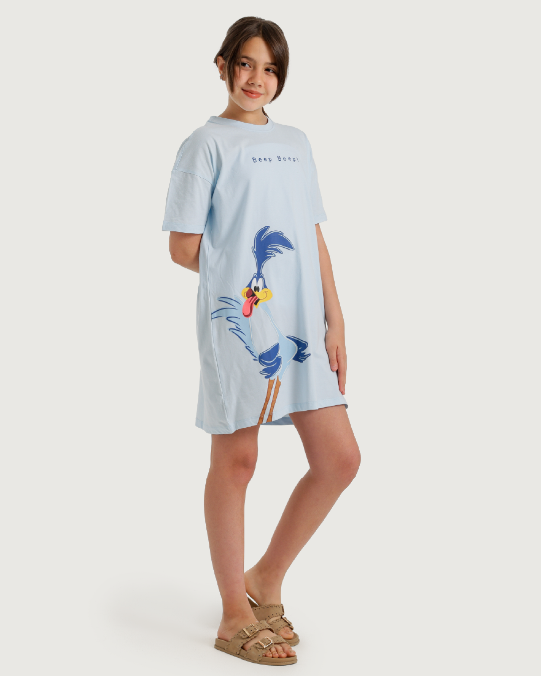 Oversized Girls' Nightshirt with a Fun Print