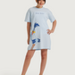 Oversized Girls' Nightshirt with a Fun Print