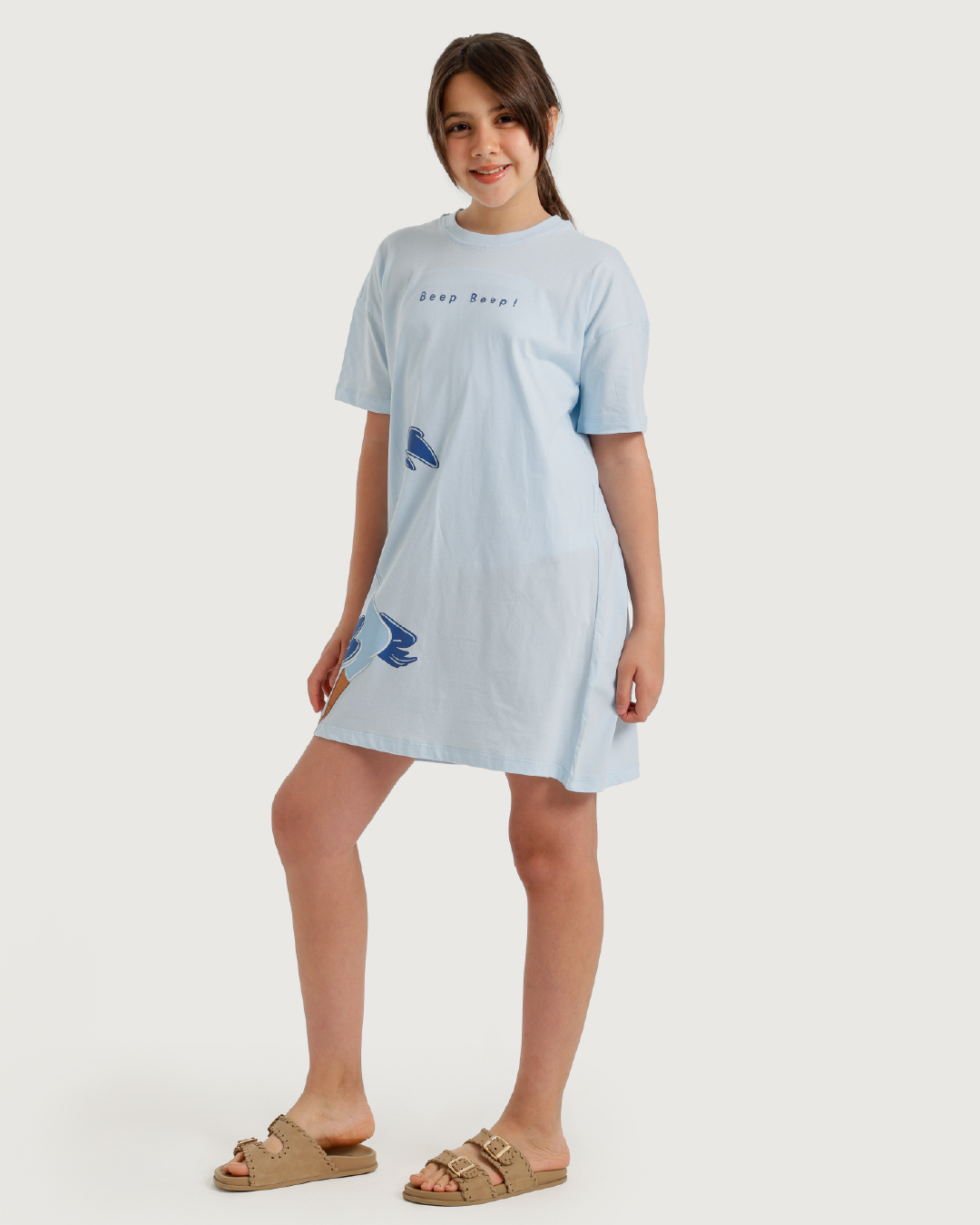 Oversized Girls' Nightshirt with a Fun Print