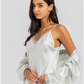 Long shirt with printed satin robe
