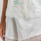 Printed satin shorts set