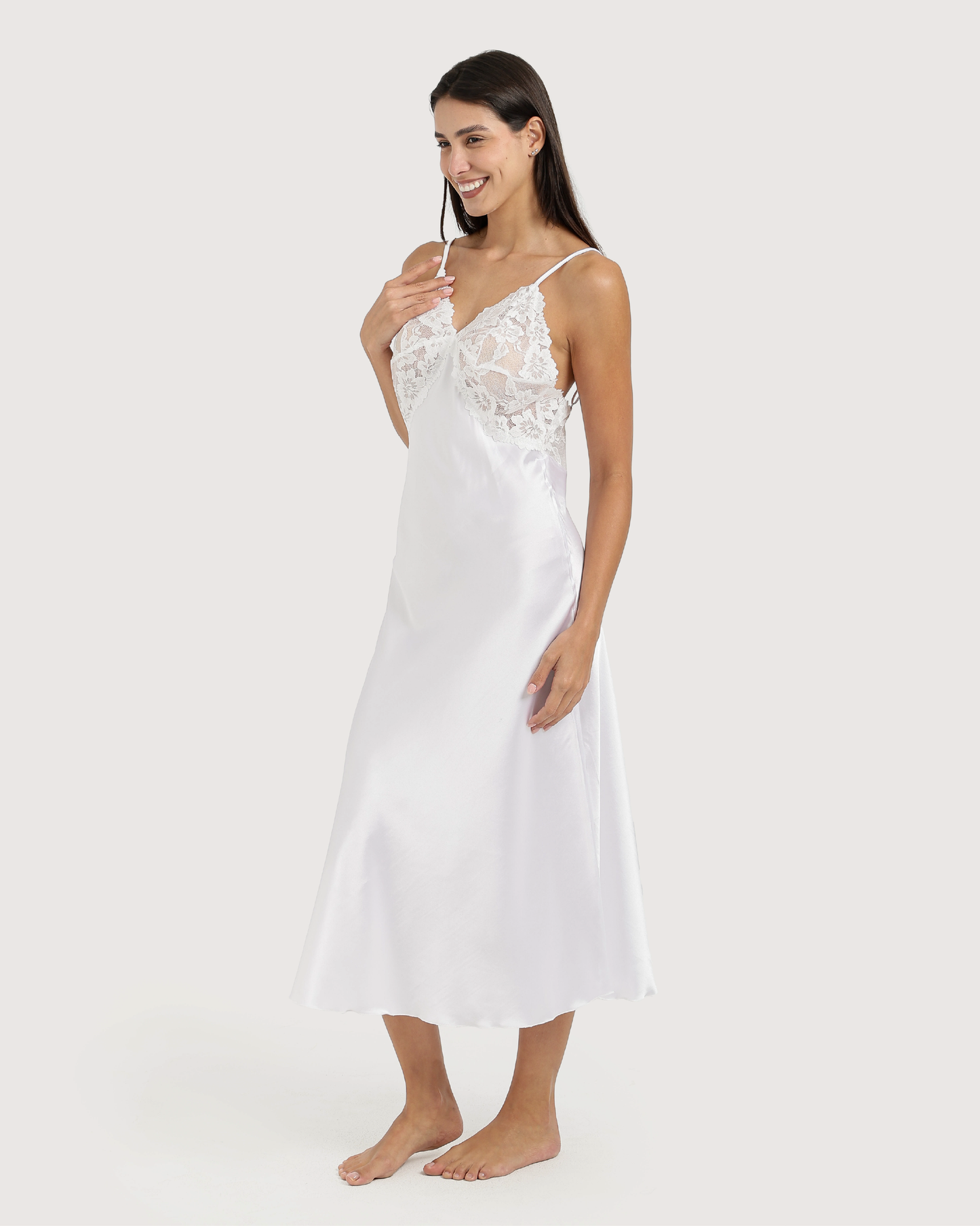 طقم ستان قميص طويل و روب