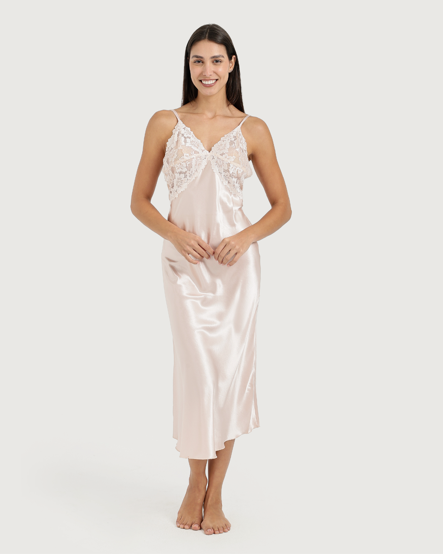 طقم ستان قميص طويل و روب