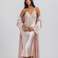 Satin Set Long Shirt and Robe