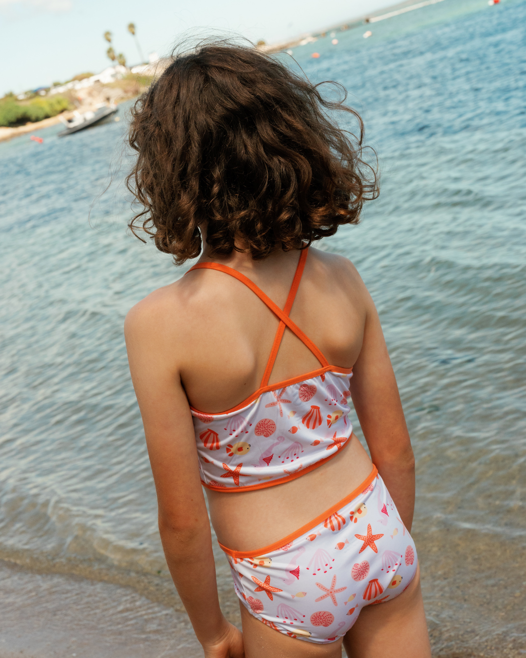 Girls' Two-Piece Seashell Swimsuit