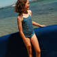 Girls' One-Piece Multicolored Tiger Swimsuit