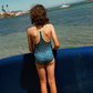 Girls' One-Piece Multicolored Tiger Swimsuit