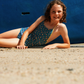 Girls' One-Piece Multicolored Tiger Swimsuit
