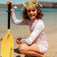 Girls' rainbow swimsuit