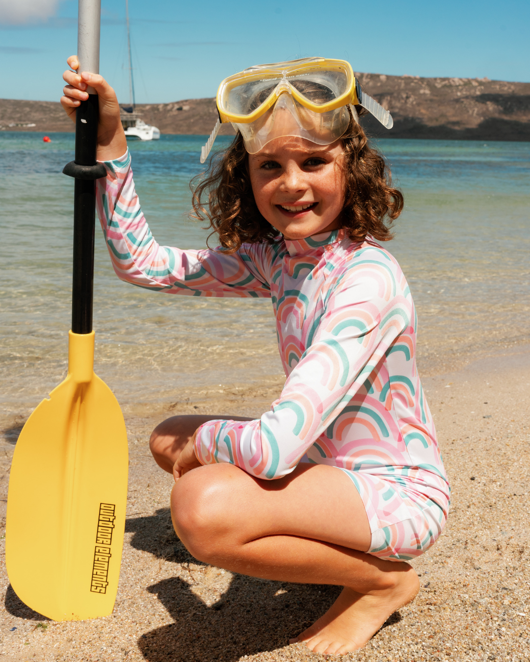 Girls' rainbow swimsuit
