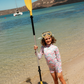 Girls' rainbow swimsuit