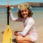 Girls' rainbow swimsuit