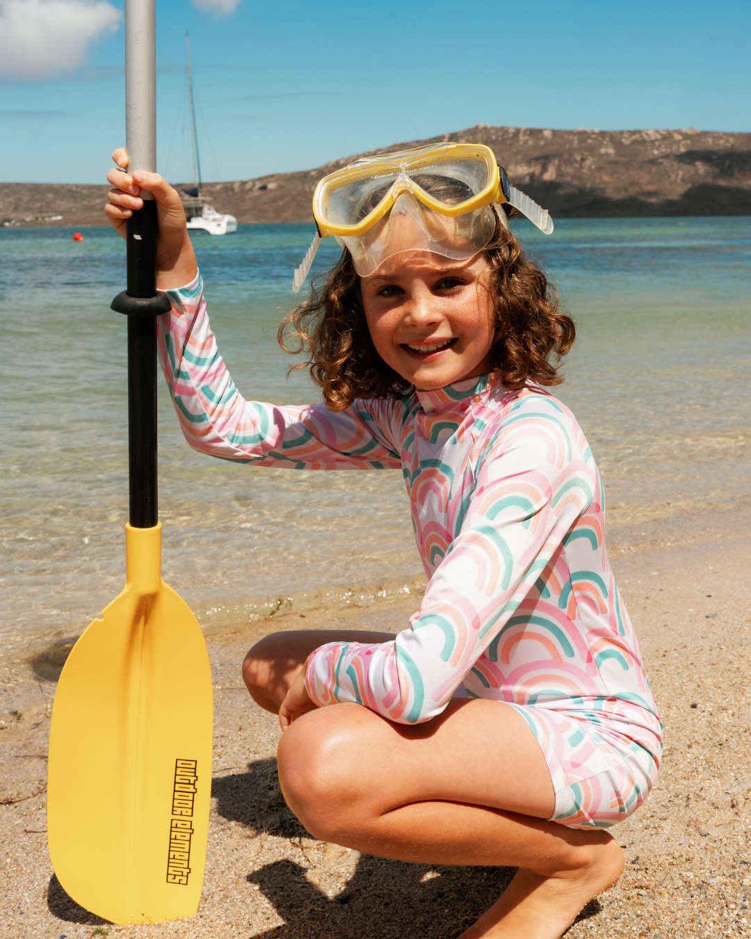 Girls' rainbow swimsuit