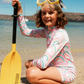 Girls' rainbow swimsuit