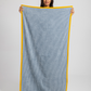 Beach towel with gray trim