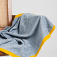Beach towel with gray trim