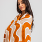 Orange beach towel