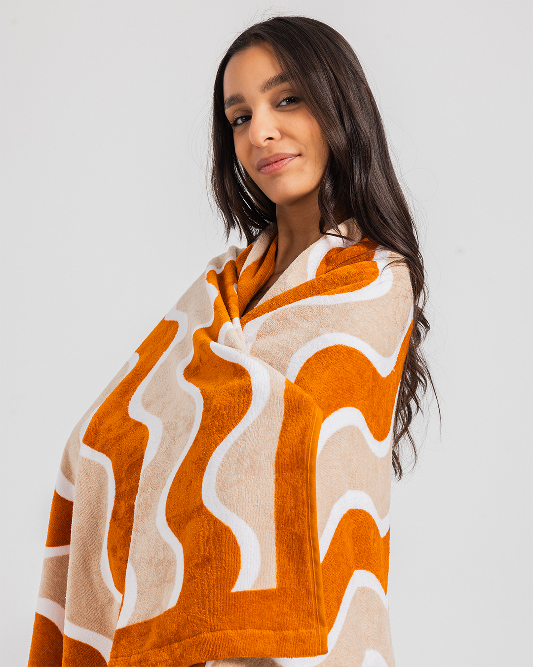 Orange beach towel
