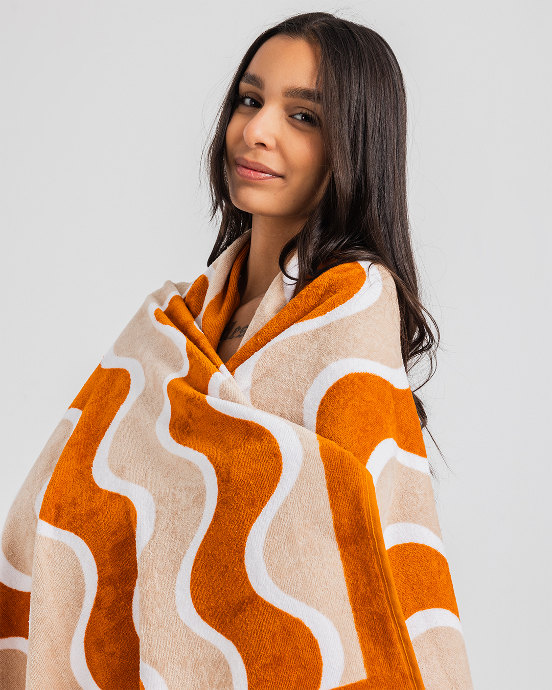 Orange beach towel