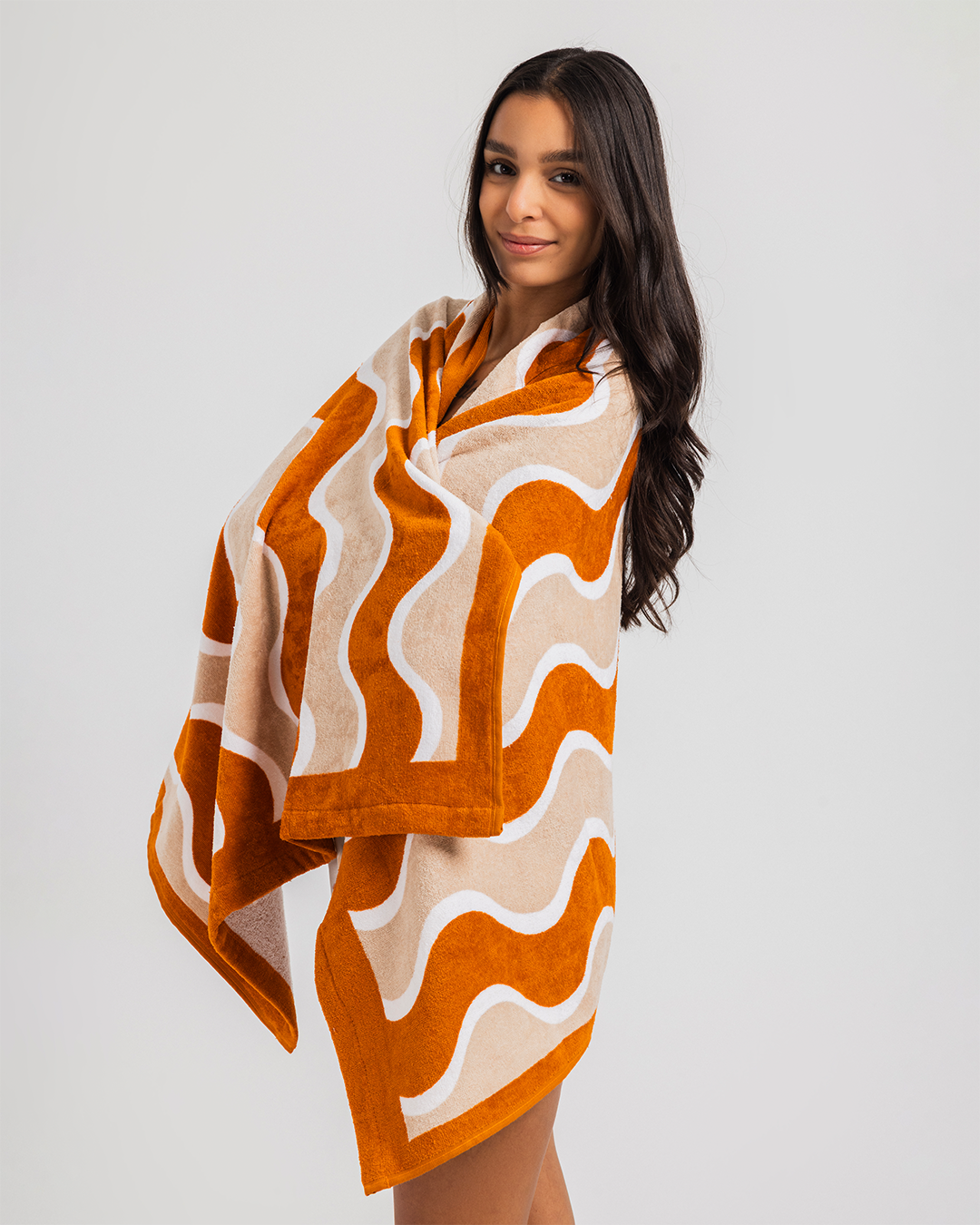 Orange beach towel
