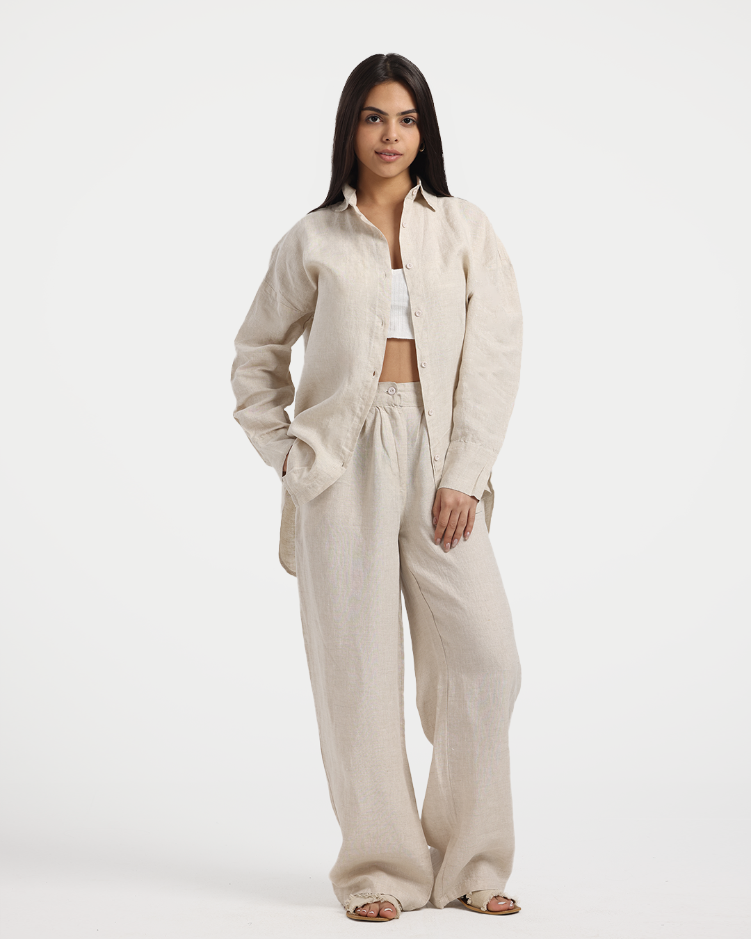 قميص حريمي بخامة الكتان