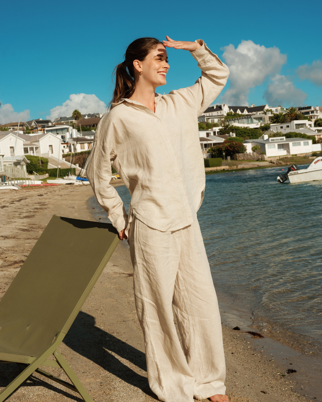 Women's Shirt in Linen Fabric