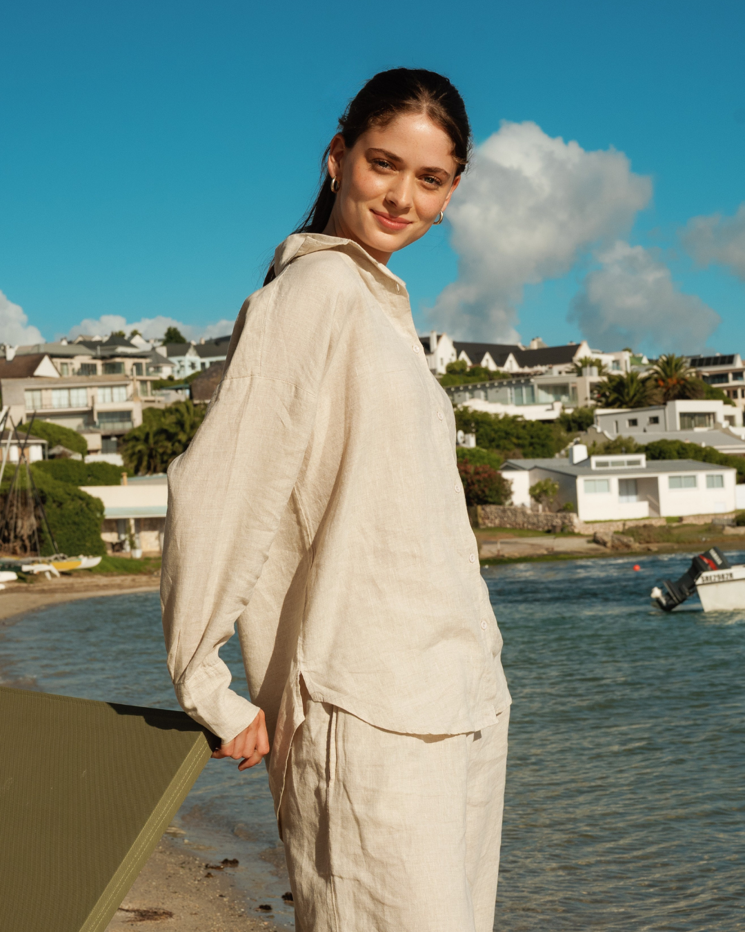 Women's Shirt in Linen Fabric