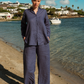 Women's Shirt in Linen Fabric
